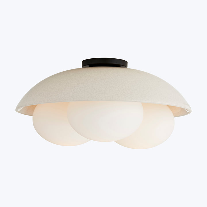 Glaze Flush Mount Large / White