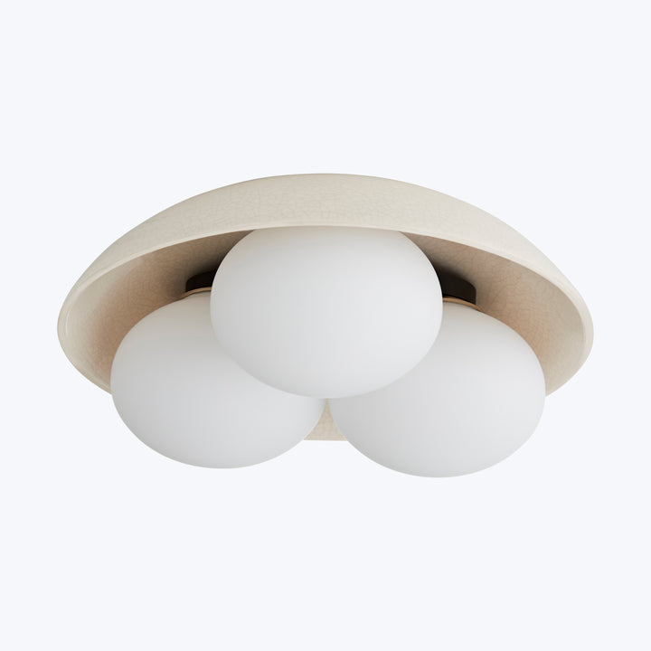 Glaze Flush Mount Large / White