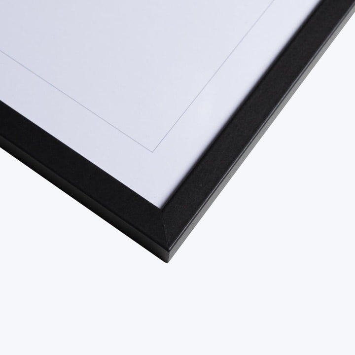 Black Wood Frame 39.37"W x 0.79"D x 27.56"H