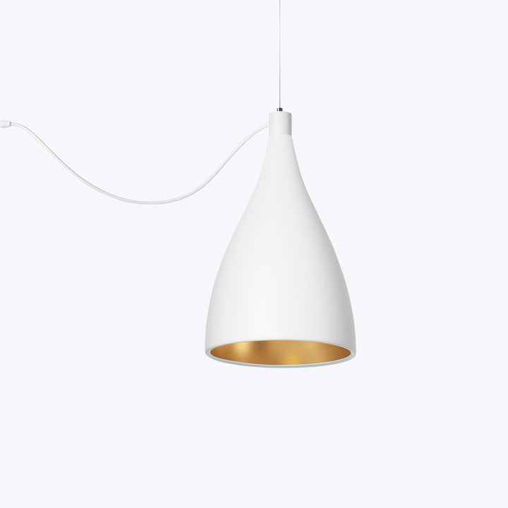Swell LED String Pendant XL Narrow / White / Brass