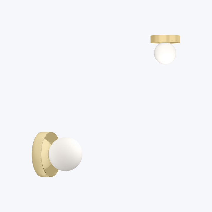 Bola LED Wall/Ceiling Lamp 4" Diameter / Brass