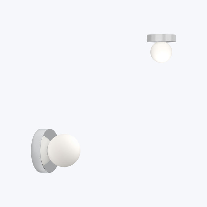 Bola LED Wall/Ceiling Lamp 4" Diameter / Chrome