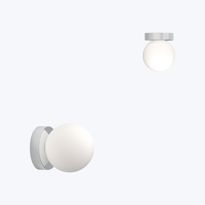 Bola LED Wall/Ceiling Lamp 6" Diameter / Chrome