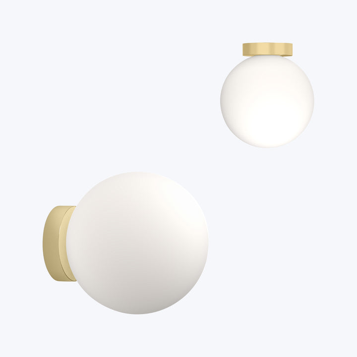 Bola LED Wall/Ceiling Lamp 10" Diameter / Brass