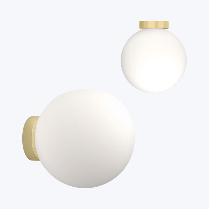 Bola LED Wall/Ceiling Lamp 12" Diameter / Brass