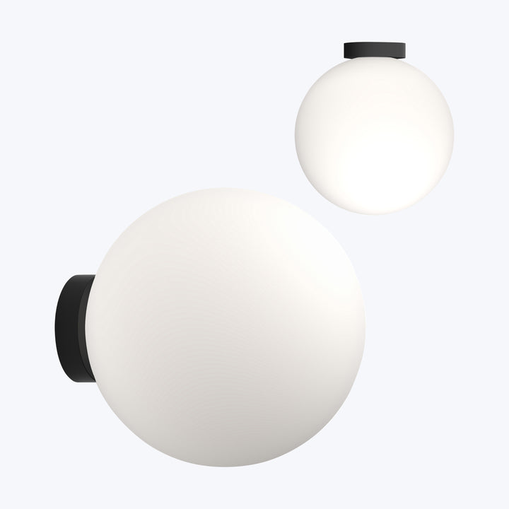 Bola LED Wall/Ceiling Lamp 16" Diameter / Black