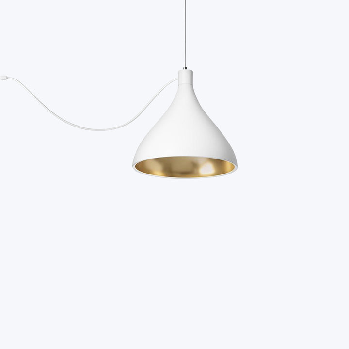 Swell LED String Pendant Medium / White / Brass