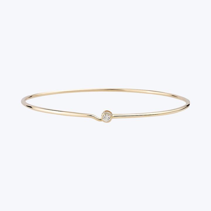 Small Diamond Full Circle Wire Bangle