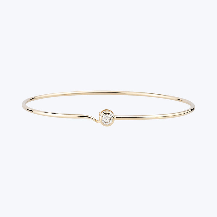 Large Diamond Full Circle Wire Bangle