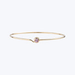 Large Pink Sapphire Full Circle Wire Bangle