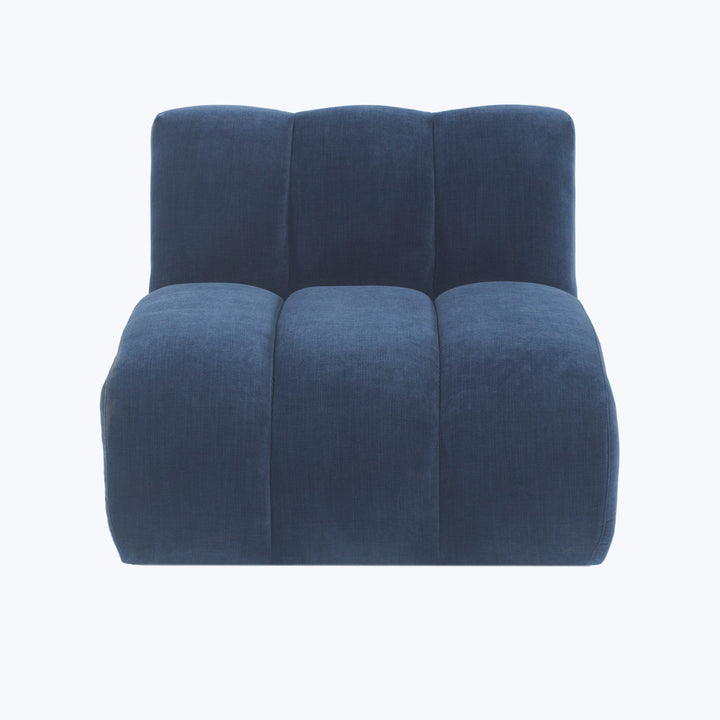 Grove Street Armless Chair Athens, Textured Velvet / Ink