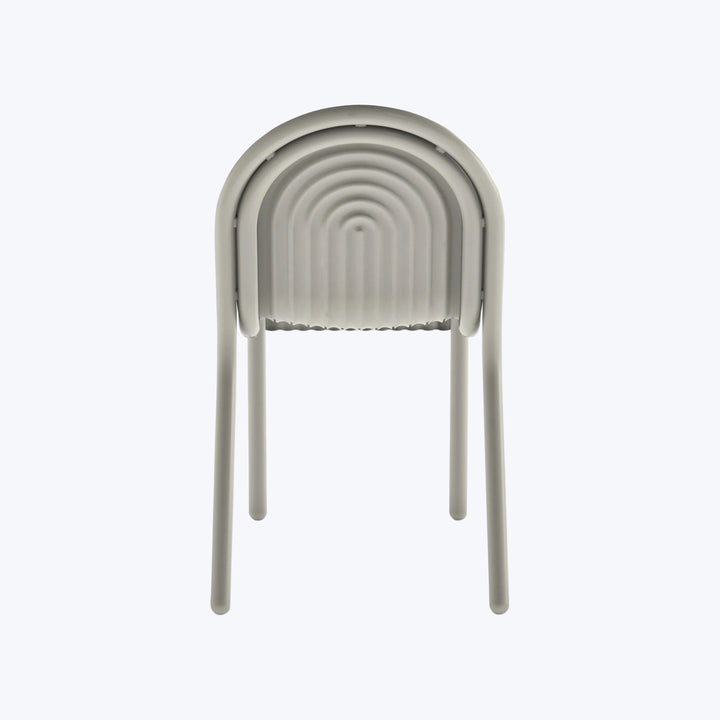 Groove Outdoor Dining Side Chair Putty