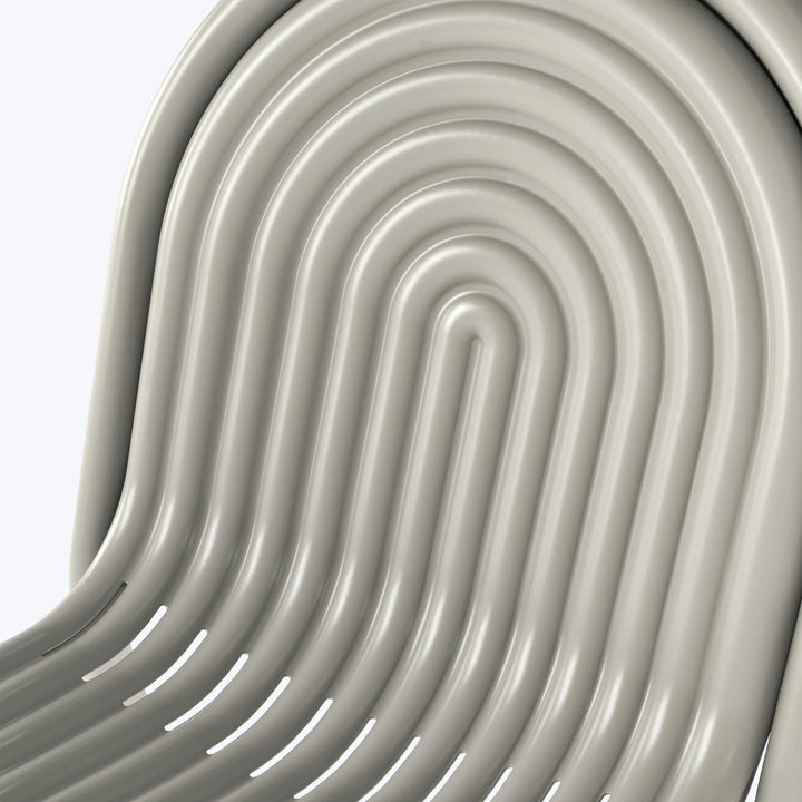 Groove Outdoor Dining Side Chair Putty