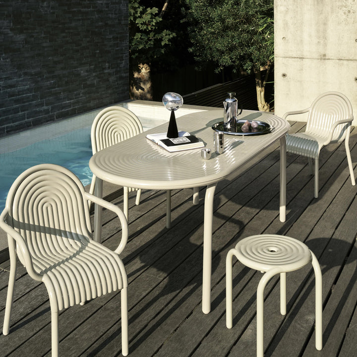 Groove Outdoor Stool Putty