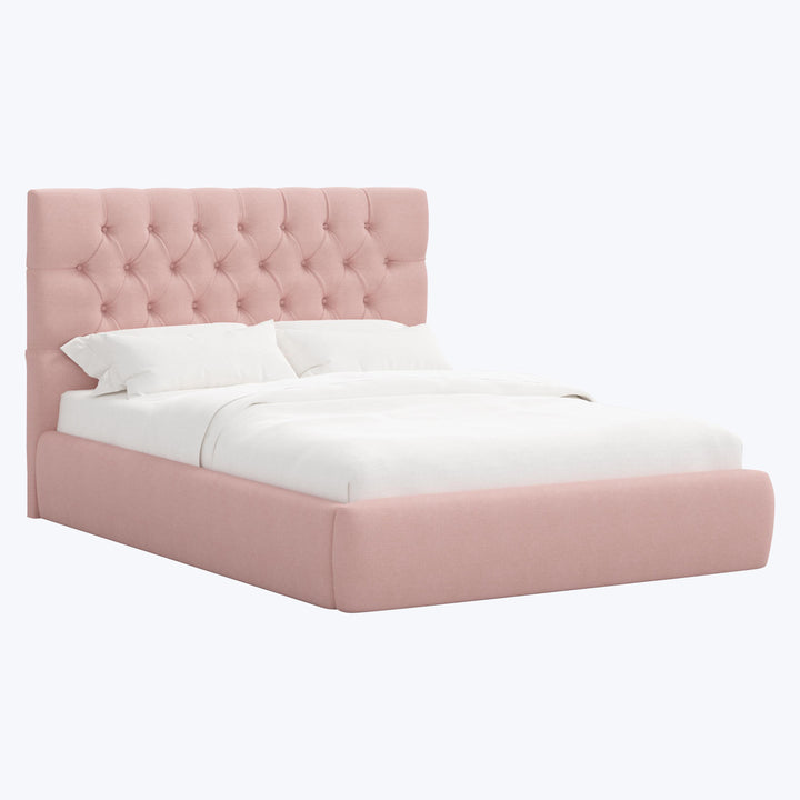 Judith Platform Bed Twin / Linen Blush