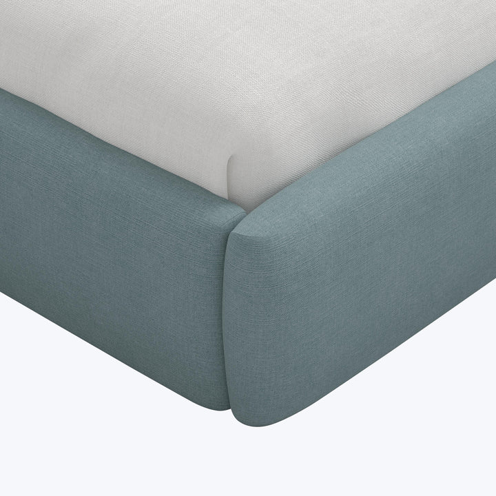 Judith Platform Bed Twin / Linen Seaglass