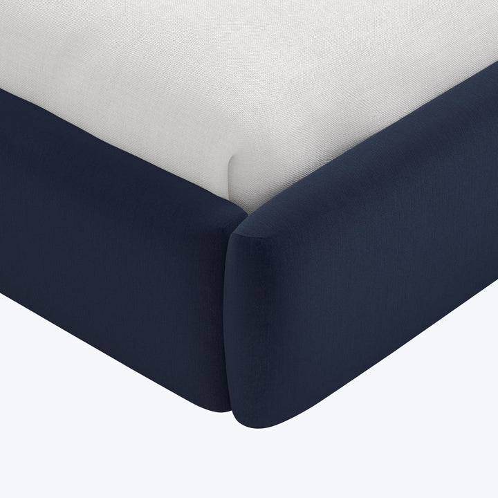 Judith Platform Bed Twin / Performance Velvet Ocean