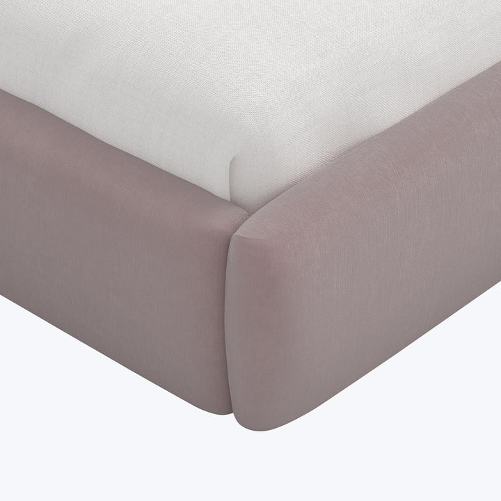 Judith Platform Bed Twin / Performance Velvet Plum Frost