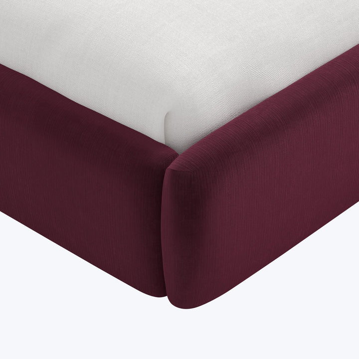 Judith Platform Bed Twin / Performance Velvet Raisin