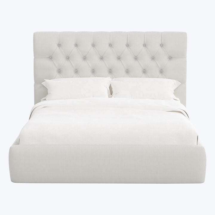 Judith Platform Bed Twin / Performance Velvet Snow