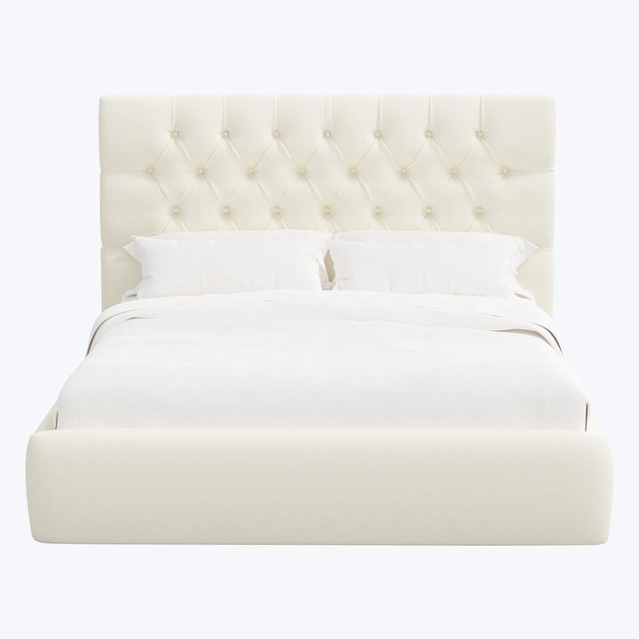 Judith Platform Bed Twin / Zuma Linen White