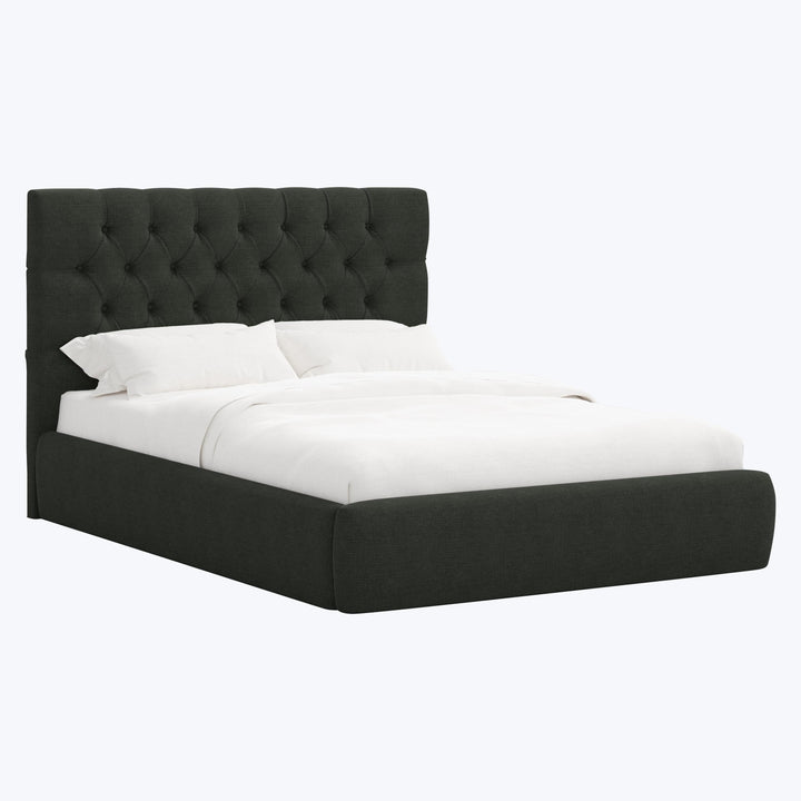 Judith Platform Bed Twin / Zuma Linen Black