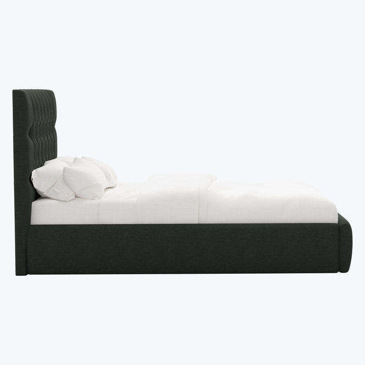 Judith Platform Bed Twin / Zuma Linen Black