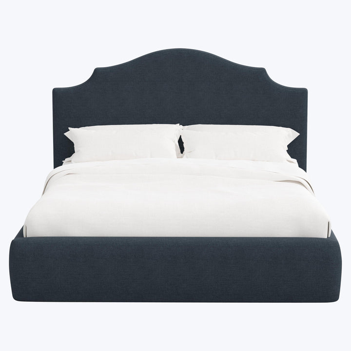 Taryn Platform Bed Twin / Linen Navy