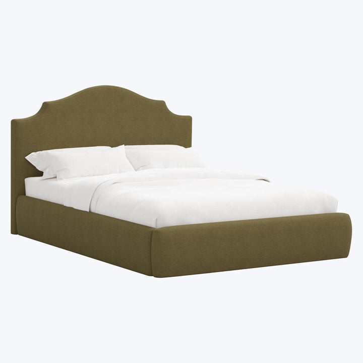 Taryn Platform Bed Twin / Linen Olive