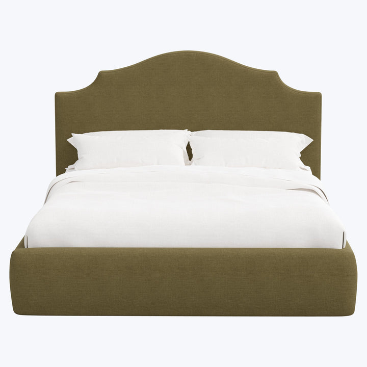 Taryn Platform Bed Twin / Linen Olive