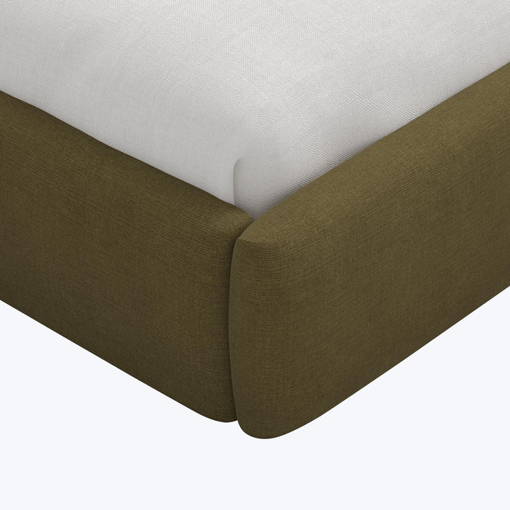 Taryn Platform Bed Twin / Linen Olive