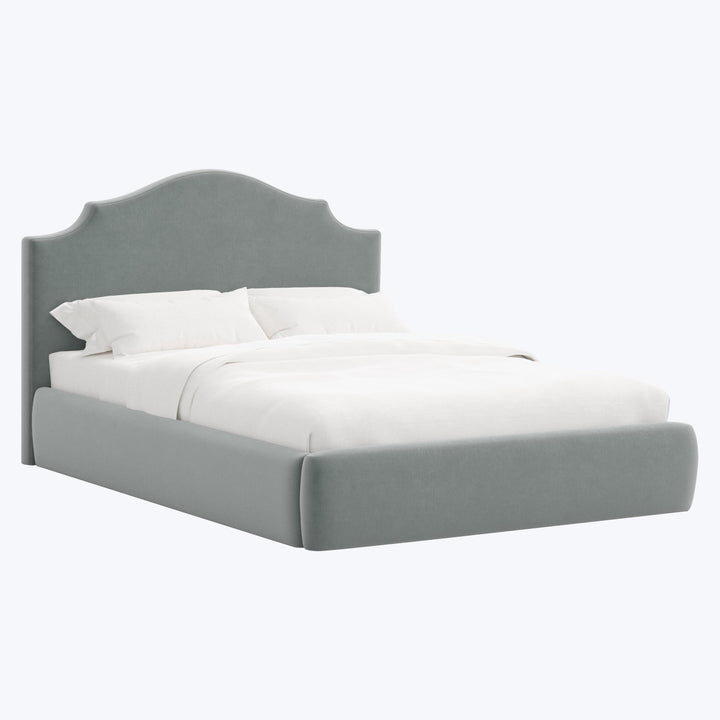 Taryn Platform Bed Twin / Performance Velvet Lichen