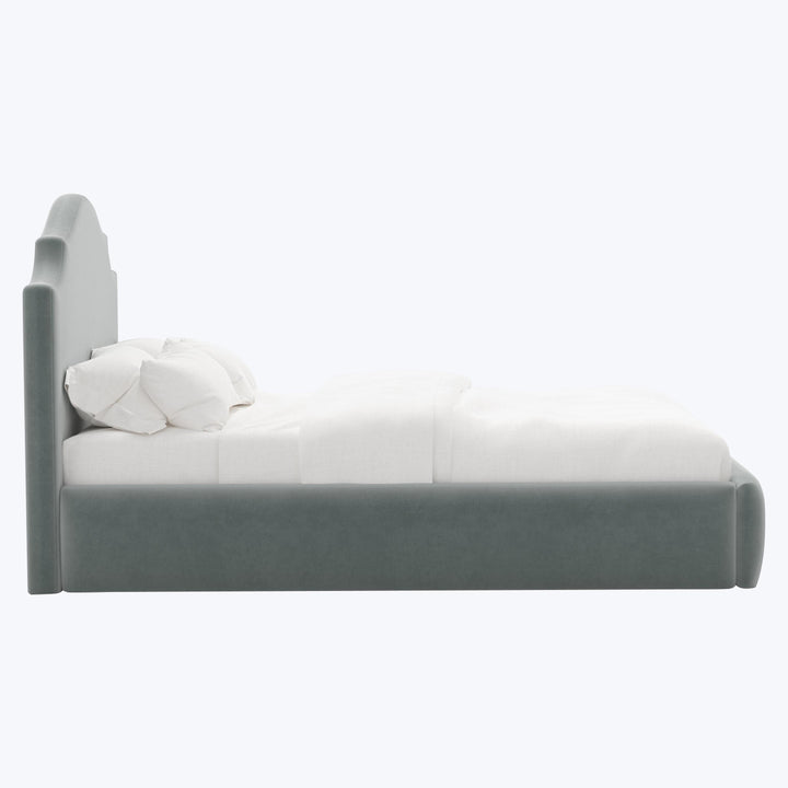 Taryn Platform Bed Twin / Performance Velvet Lichen