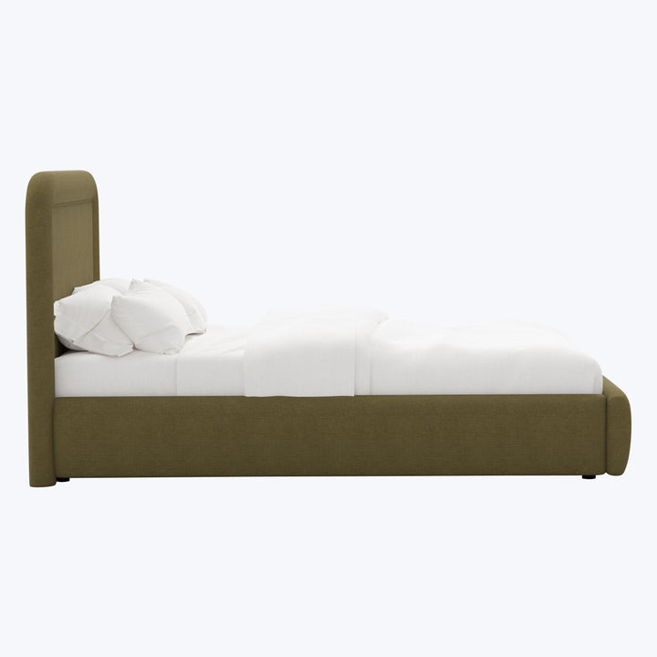 Halo Platform Bed Twin / Linen Olive