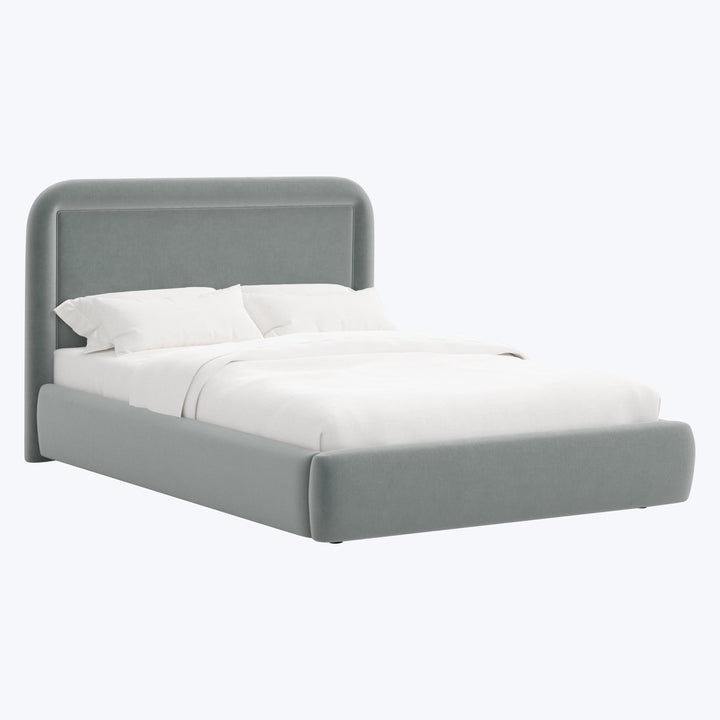 Halo Platform Bed Twin / Performance Velvet Lichen