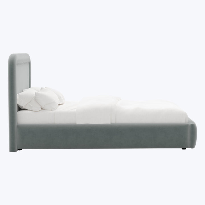 Halo Platform Bed Twin / Performance Velvet Lichen