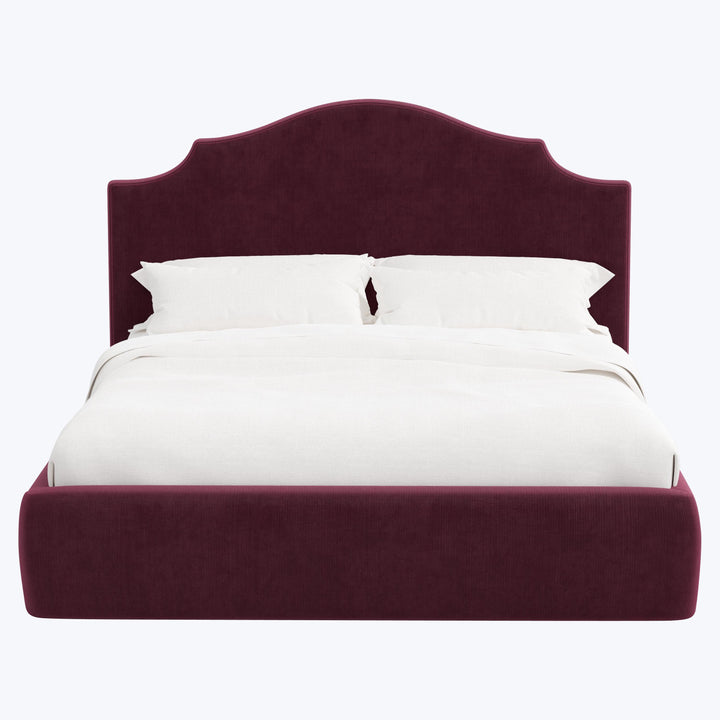 Taryn Platform Bed Twin / Performance Velvet Raisin