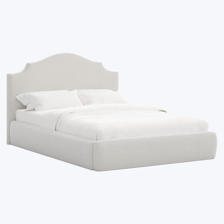 Taryn Platform Bed Twin / Performance Velvet Snow