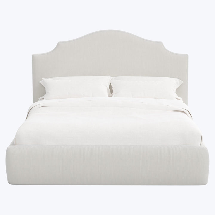 Taryn Platform Bed Twin / Performance Velvet Snow