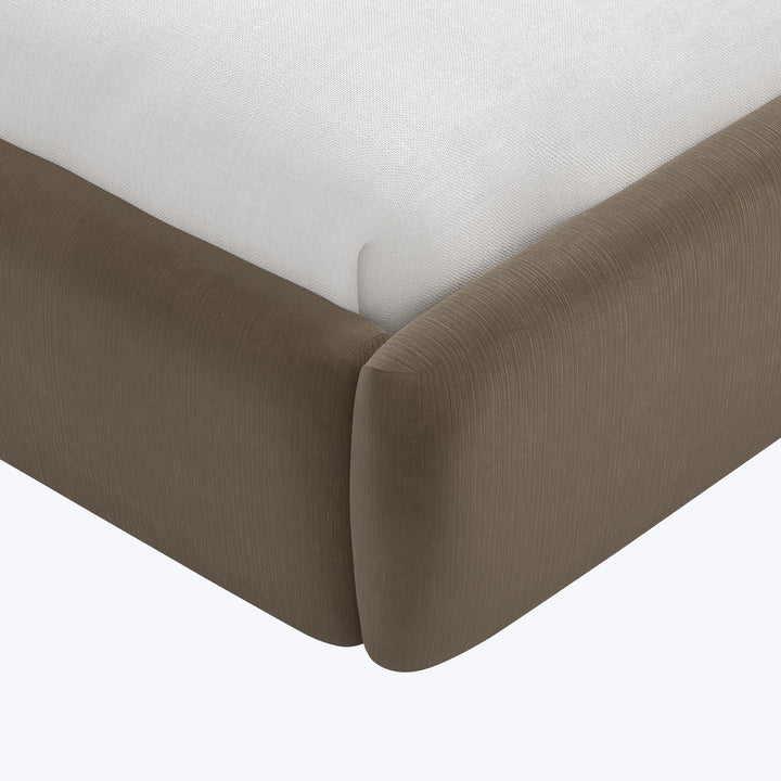 Taryn Platform Bed Twin / Performance Velvet Walnut
