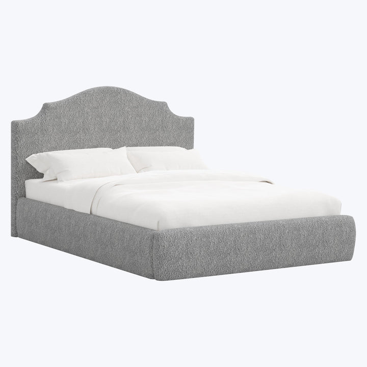 Taryn Platform Bed Twin / Boucle Grey
