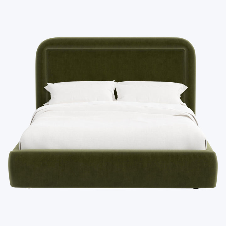 Halo Platform Bed Twin / Performance Velvet Moss
