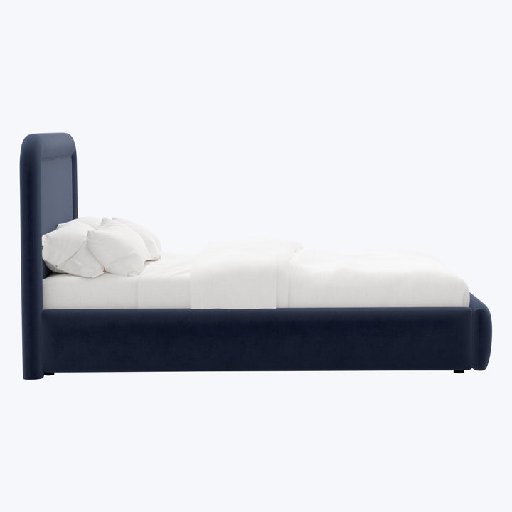 Halo Platform Bed Twin / Performance Velvet Ocean