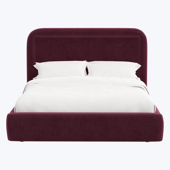 Halo Platform Bed Twin / Performance Velvet Raisin