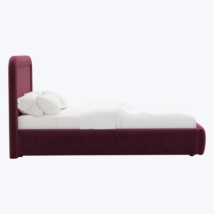 Halo Platform Bed Twin / Performance Velvet Raisin