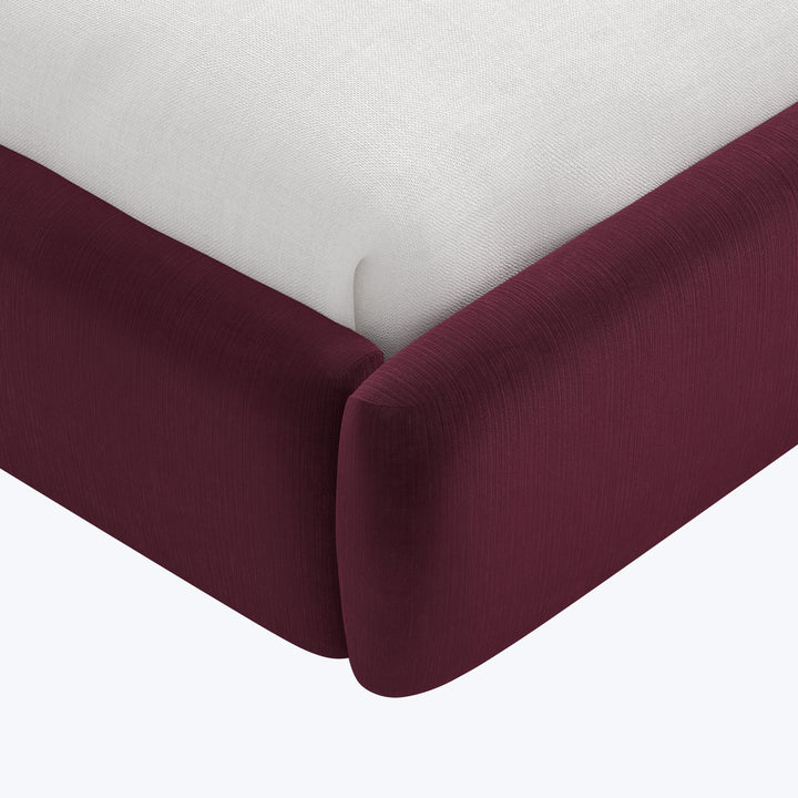 Halo Platform Bed Twin / Performance Velvet Raisin