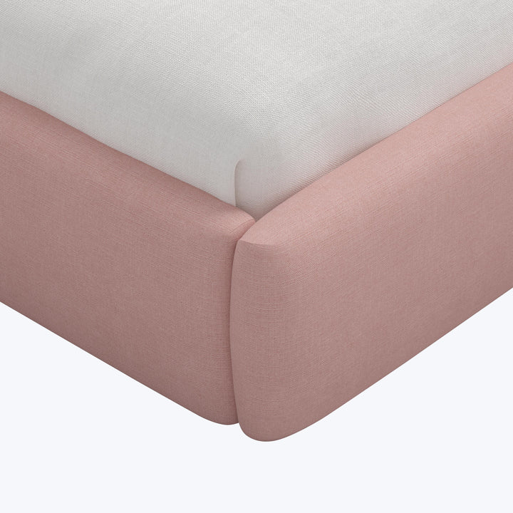 Camille Platform Bed Twin / Linen Blush