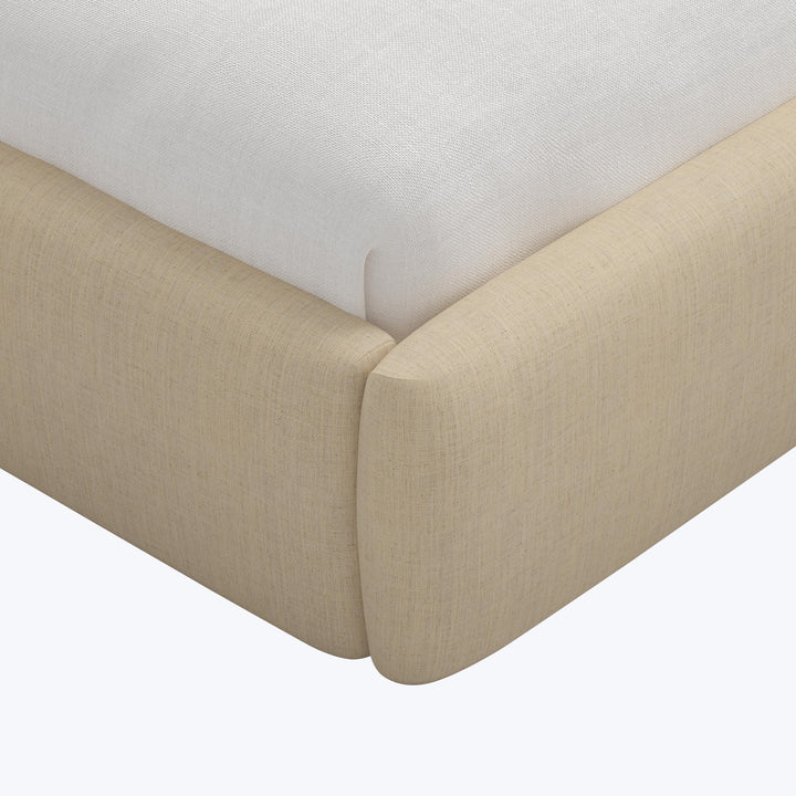 Camille Platform Bed Twin / Linen Natural
