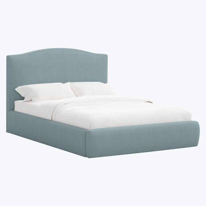 Camille Platform Bed Twin / Linen Seaglass
