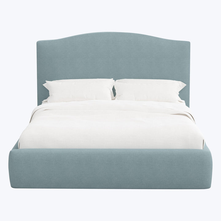 Camille Platform Bed California King / Linen Seaglass